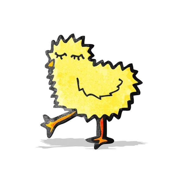 Cartoon fluffy chick — Stock Vector