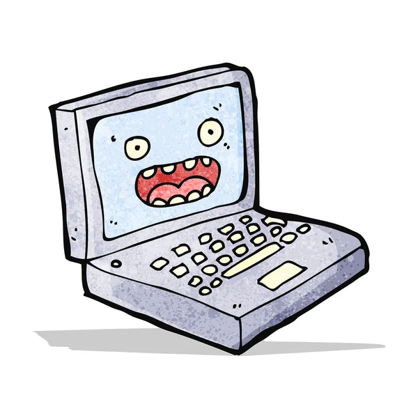 Cartoon laptopcomputer — Stockvector