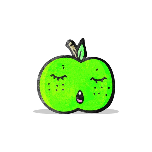 Niedlicher Cartoon-Apfel — Stockvektor