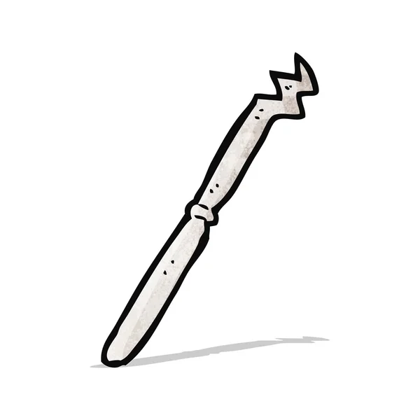 Cuchillo doblado de dibujos animados — Vector de stock