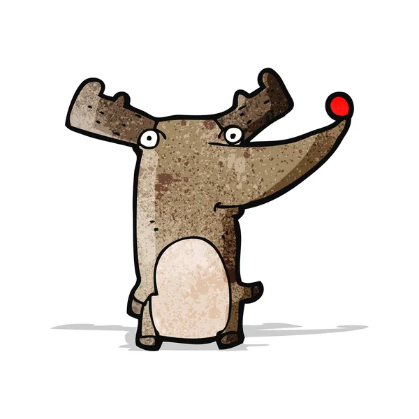 Cartoon funny reindeer — Stock Vector