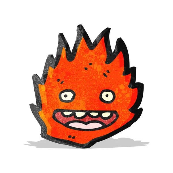Dibujos animados fuego ardiente — Vector de stock