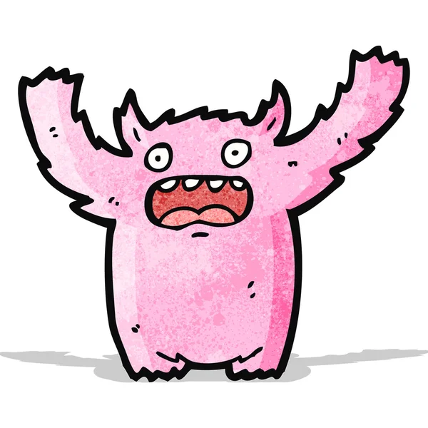 Cartoon roze monster — Stockvector