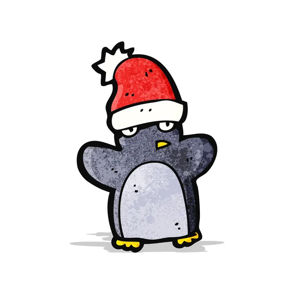 Leuke kerst pinguïn — Stockvector