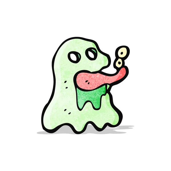 Fantasma bruto de Halloween dos desenhos animados — Vetor de Stock