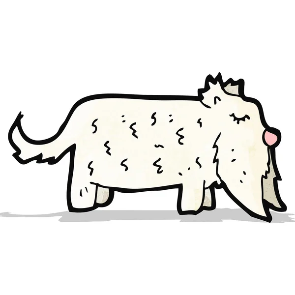 Cartoon White Terrier — Stockvektor