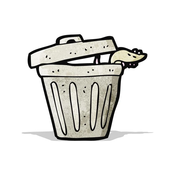 Basura de dibujos animados lata — Vector de stock