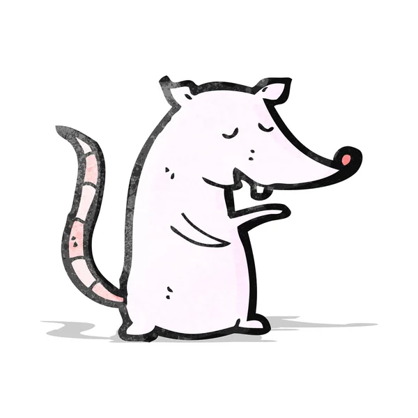 Dessin animé rat blanc — Image vectorielle