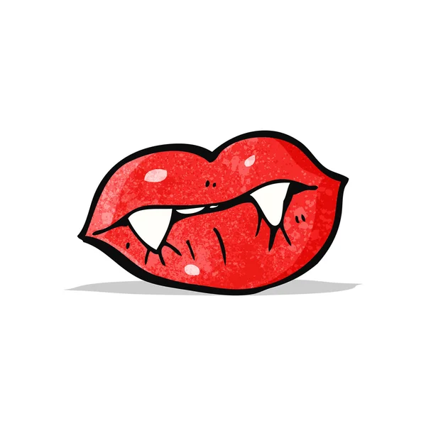 Dibujos animados labios de vampiro — Vector de stock