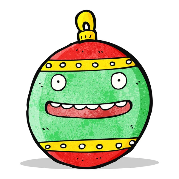Natal bauble personagem dos desenhos animados —  Vetores de Stock
