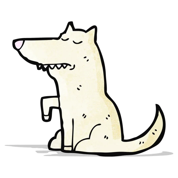 Goed getrainde hond cartoon — Stockvector