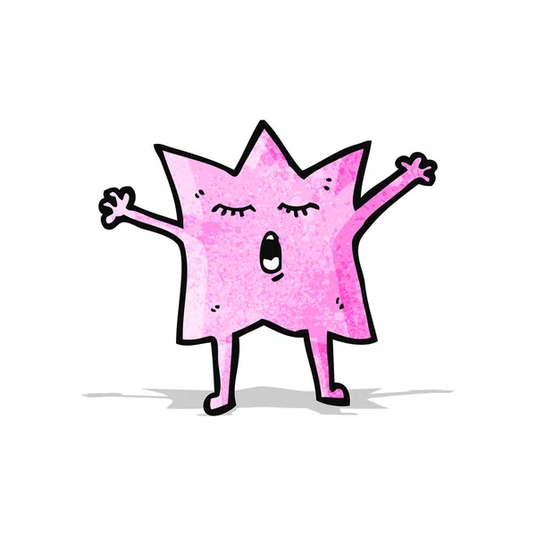 Estrella rosa personaje de dibujos animados — Archivo Imágenes Vectoriales