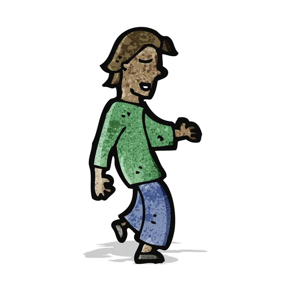 Hombre de dibujos animados caminando — Archivo Imágenes Vectoriales