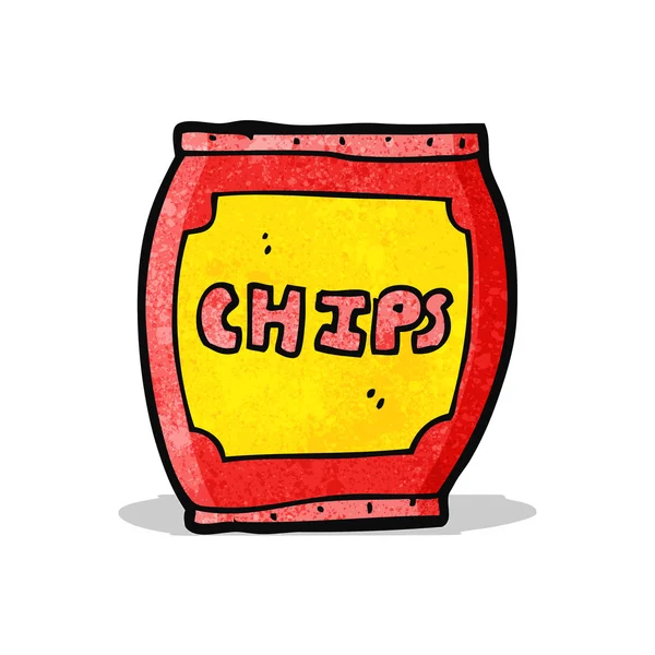 Cartoon Kartoffelchips Tasche — Stockvektor