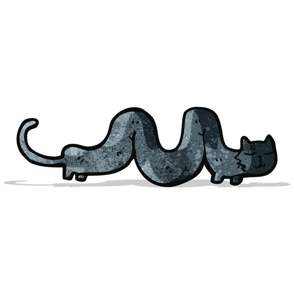 Cartoon schwarze Katze — Stockvektor