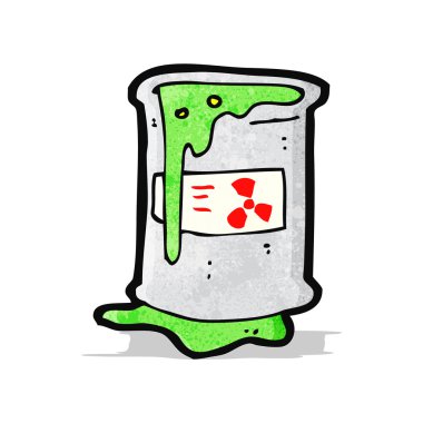 radyoaktif atık karikatür