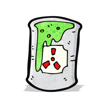 radyoaktif atık karikatür