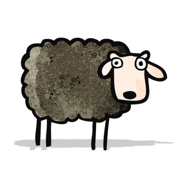 çizgi film siyah koyun