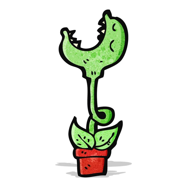 Masožravá rostlina kreslená — Stockový vektor
