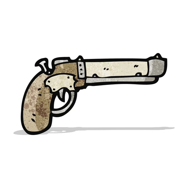 Cartone animato vecchia pistola — Vettoriale Stock