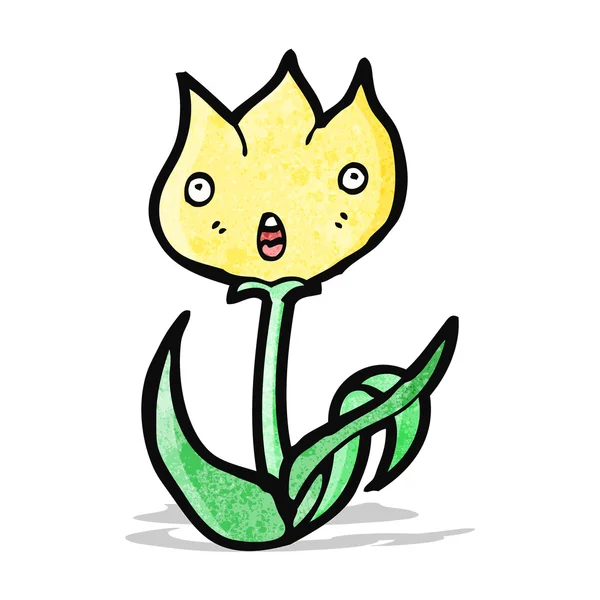 Flower cartoon character — Stock Vector