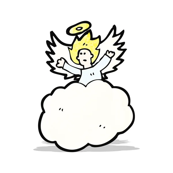 Cartoon angel old cloud — Stock Vector