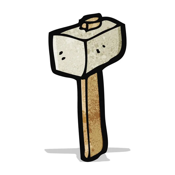 Cartoni animati martello di pietra — Vettoriale Stock