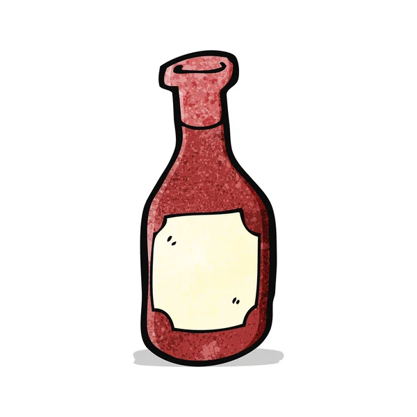 Bouteille de vin rouge dessin animé — Image vectorielle