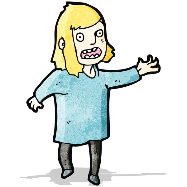 Karikatur gestresste Frau — Stockvektor