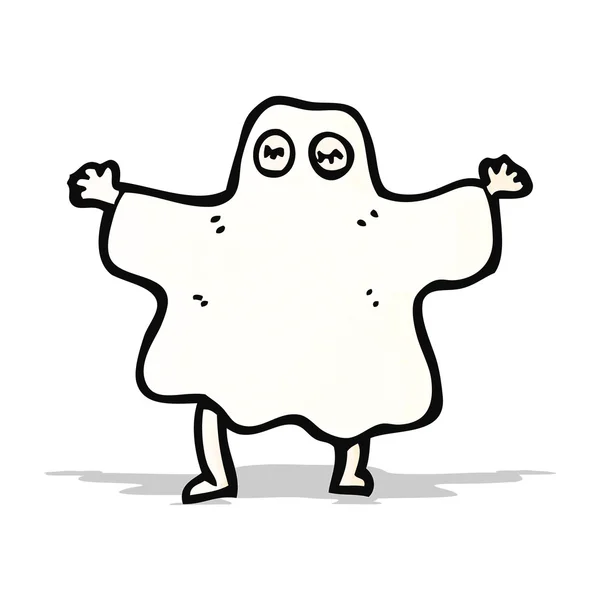 Cartoon halloween ghost costume — Stock Vector