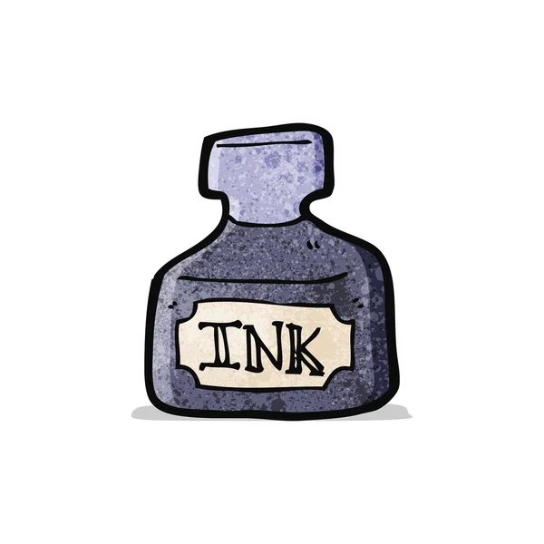 Ink bottle cartoon — Stock Vector