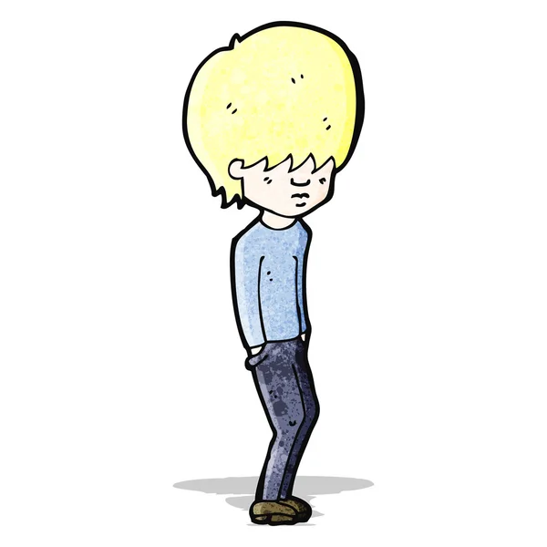 Dessin animé garçon blond — Image vectorielle