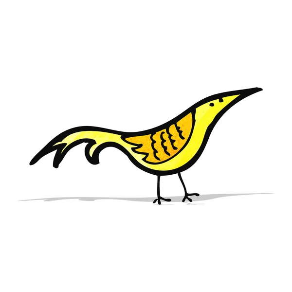 Dibujos animados pájaro amarillo — Vector de stock