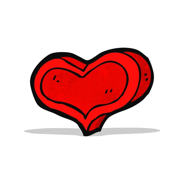 Cartoon liefde hart — Stockvector