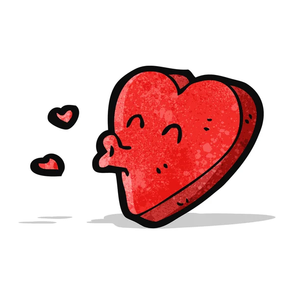 Funny heart cartoon character — Stock Vector