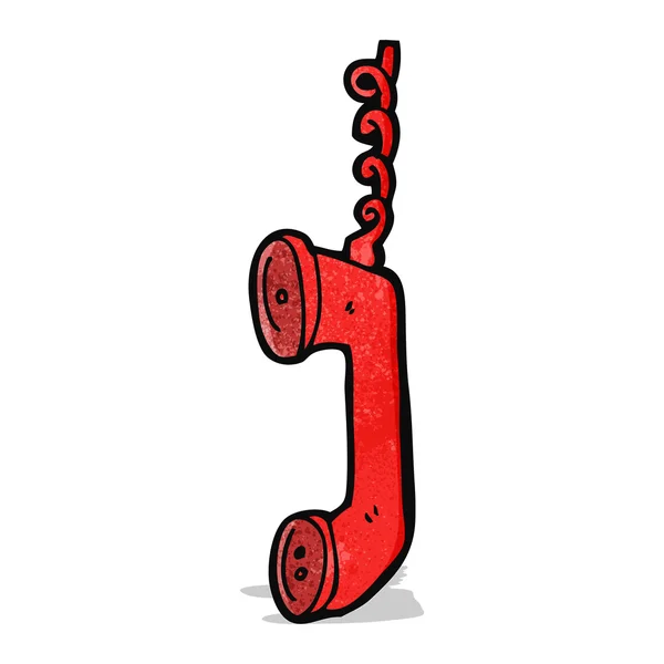 Γελοιογραφία τηλέφωνο δέκτη — Διανυσματικό Αρχείο