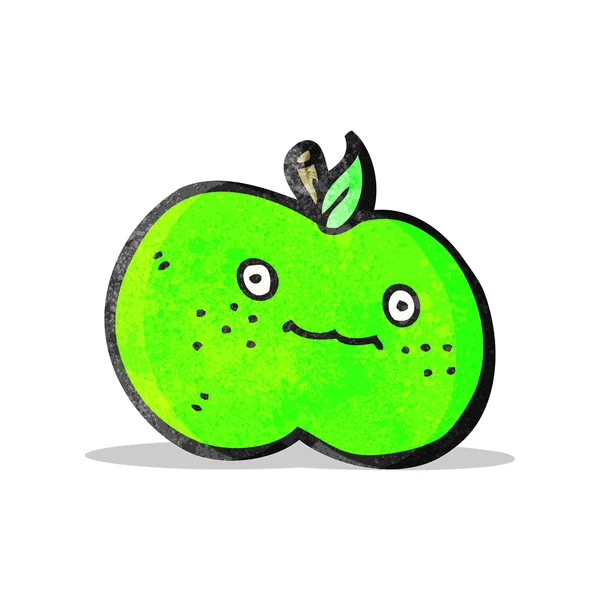 Söta tecknade apple — Stock vektor