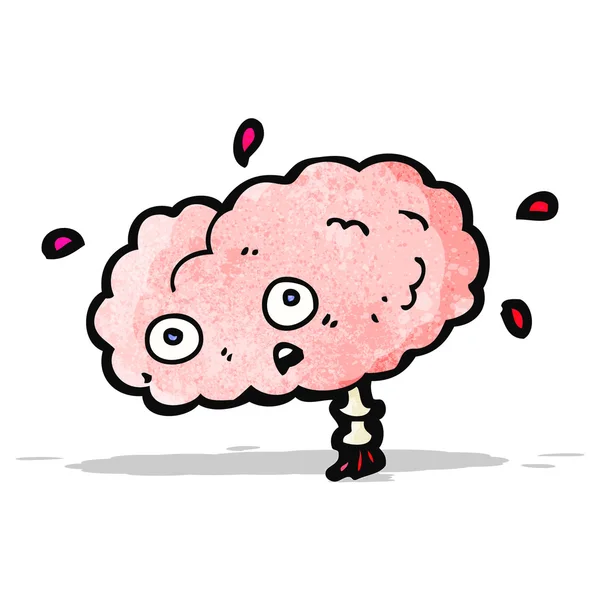 Karikatür beyin — Stok Vektör