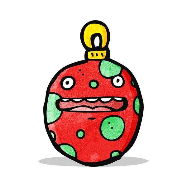 Cartoon christmas bauble — Stock Vector