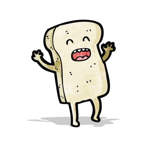 Personagem de desenho animado pão fatiado —  Vetores de Stock