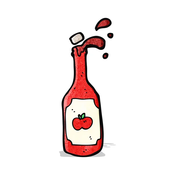 Bouteille de ketchup dessin animé — Image vectorielle