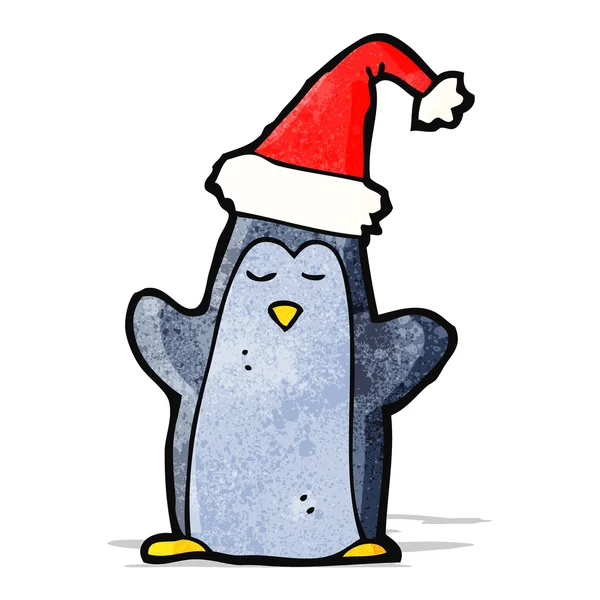 Cartoon christmas penguin — Stock Vector