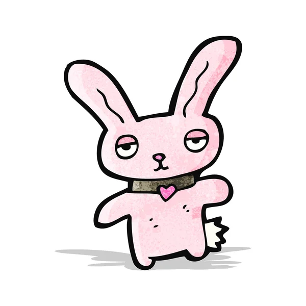 Lapin lapin rose dessin animé — Image vectorielle