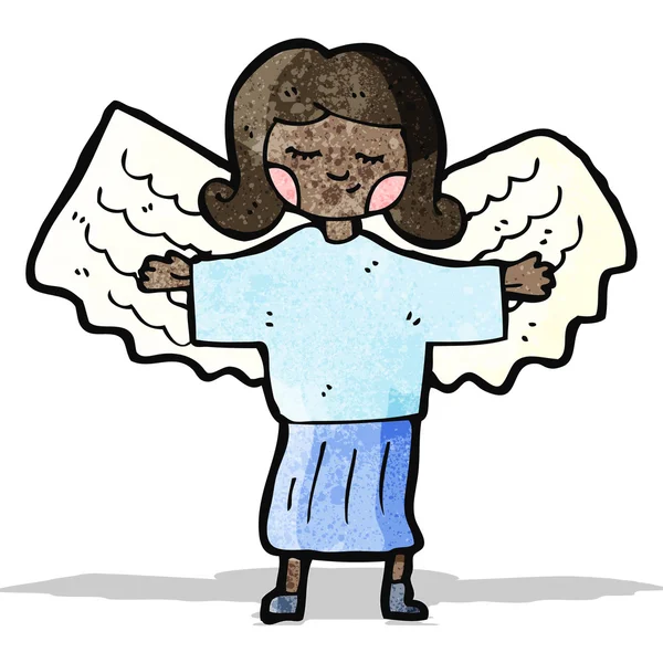 Κινούμενα σχέδια άγγελος γυναίκα — Διανυσματικό Αρχείο