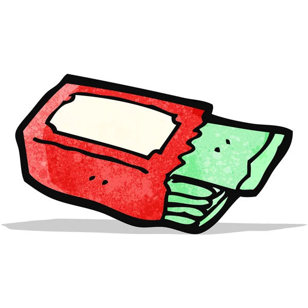 Paquet de dessin animé de chewing-gum — Image vectorielle