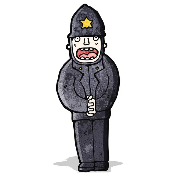 Cartoon british policeman — Stock Vector