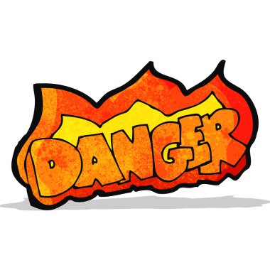 karikatür tehlike işareti