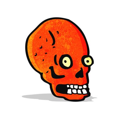 Çizgi Film ürkütücü bakan kafatası