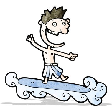 karikatür sörfçü