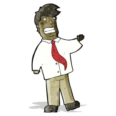 çizgi film sırıtan satıcısı